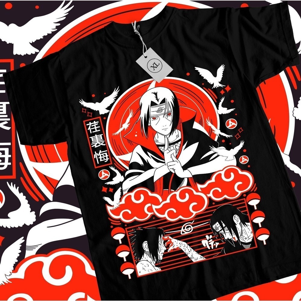 Itachi Uchiha Tshirt Naruto Shippuden Japanese Anime Manga Style Shirt
